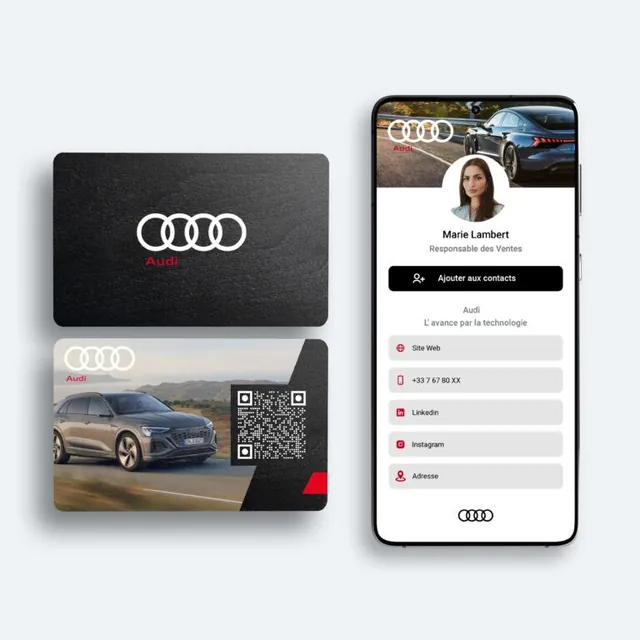 Carte de visite NFC Audi